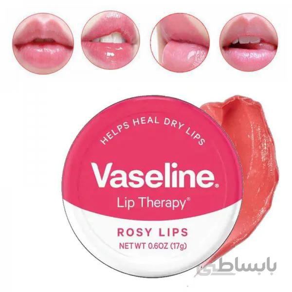 بالم لب وازلین با عطر گل رز Vaseline