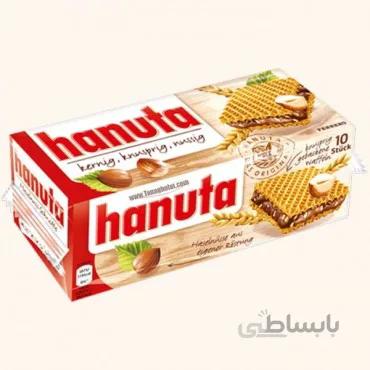 ویفر با کرم شکلات و فندق هانوتا