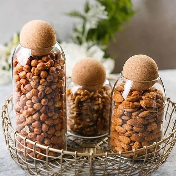 بانکه شیشه ای مدل درب چوبی پاشاسازه