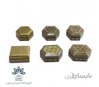 جعبه انگشتر خاتم‌کاری در 6 طرح