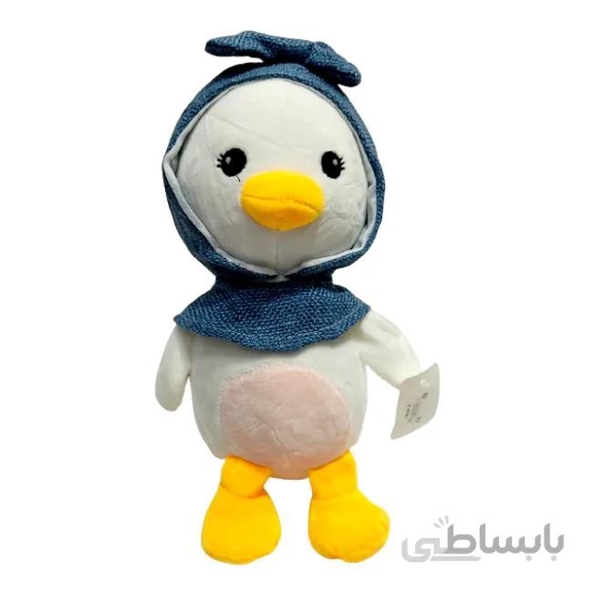 عروسک پولیشی مدل اردک ستاره سفید ارتفاع 30 سانتی متر Cartoon Star Duck Plush_اسباب بازی