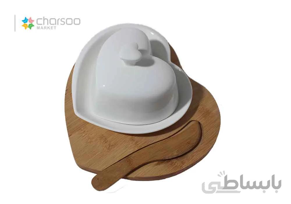 کره خوری طرح قلب چوب چینی