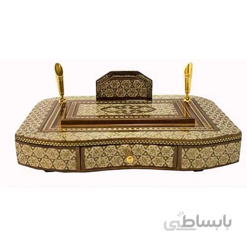 جا قلمی کشویی خاتم کاری