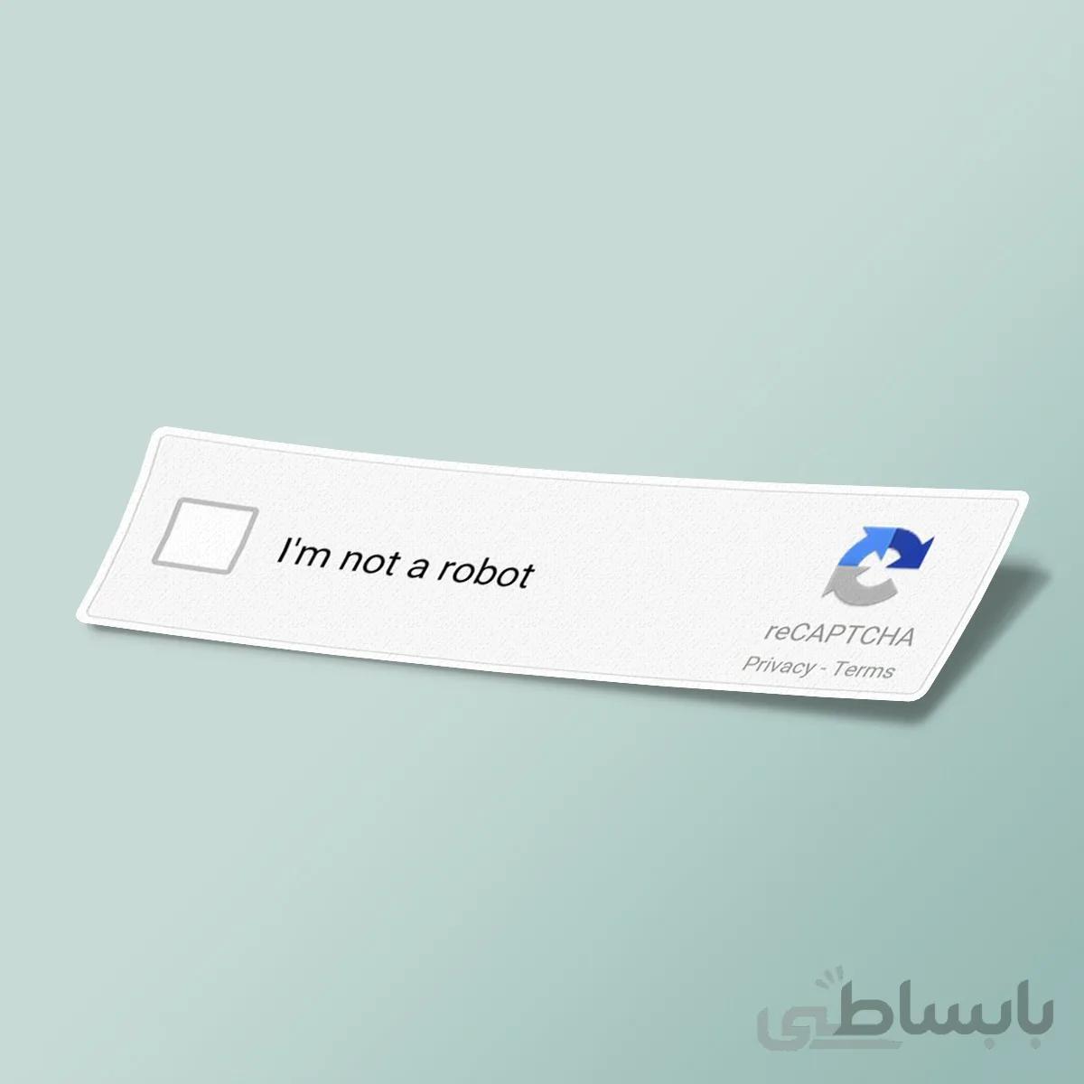 استیکر Not ticked I'm not Robot