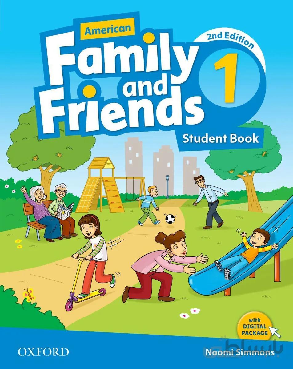 کتاب امریکن فمیلی اند فرندز یک American Family and Friends 2nd 1 SB+WB+CD+DVD