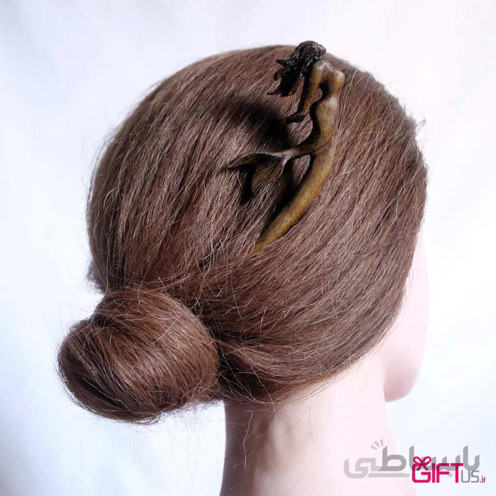 گیره مو دست ساز طرح پری دریایی
