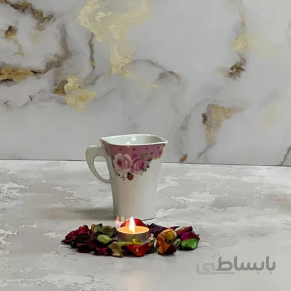 لیوان گلدار برند shex مدل سوزا کد 1104 صورتی
