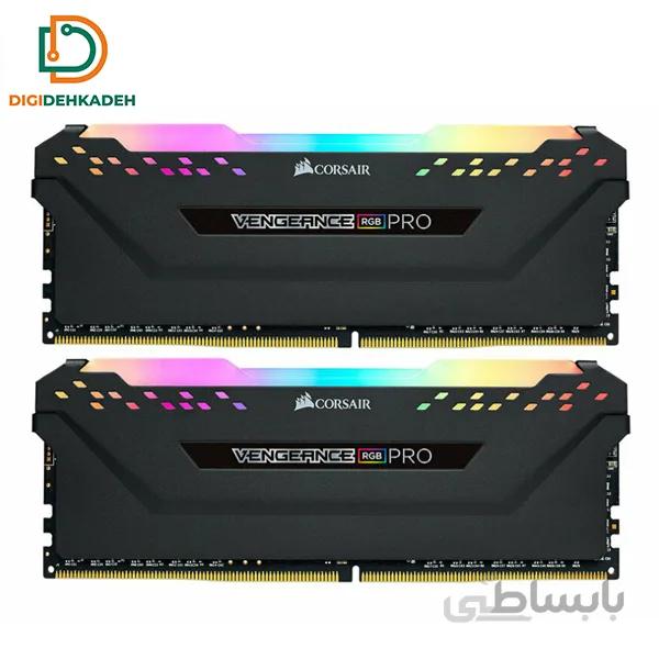 رم کورسیر VENGEANCE RGB PRO 16GB (8×2) 3600MHz CL18 Black