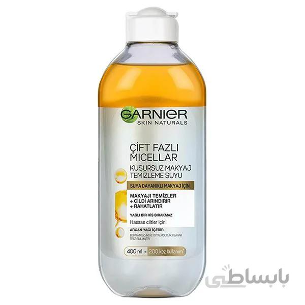 میسلار واتر روغن آرگان گارنیر زرد garnier cift fazli micellar 100ml