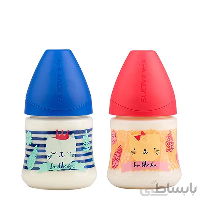 شیشه شیر طلقی طرح گربه 150 میل سواوینکس