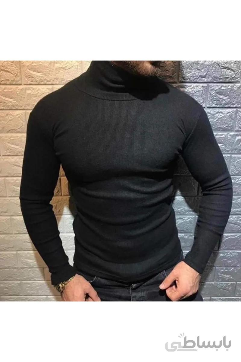 Grif ژاکت یقه پشتی مردانه مشکی اسلیم فیت