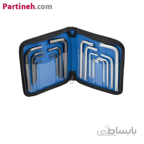 آلن شش گوش و ستاره ای کیفی 18 عددی نووا مدل NTK-1149 ا Nova 18 Pcs Hex Key & Torx Key NTK-1149