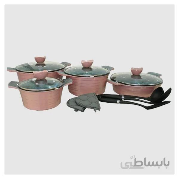 سرویس قابلمه 11 پارچه رزگلد لاین یونیک مدل UN-7723