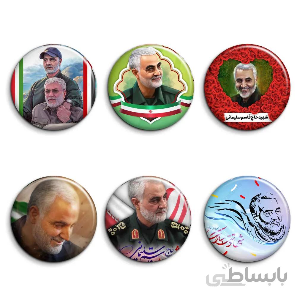 پیکسل سوزنی 6 عددی طرح شهیدان سلیمانی و ابو مهدی