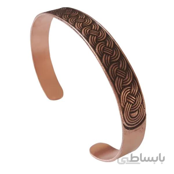 دستبند مسی مردانه طرح گره کد JW51