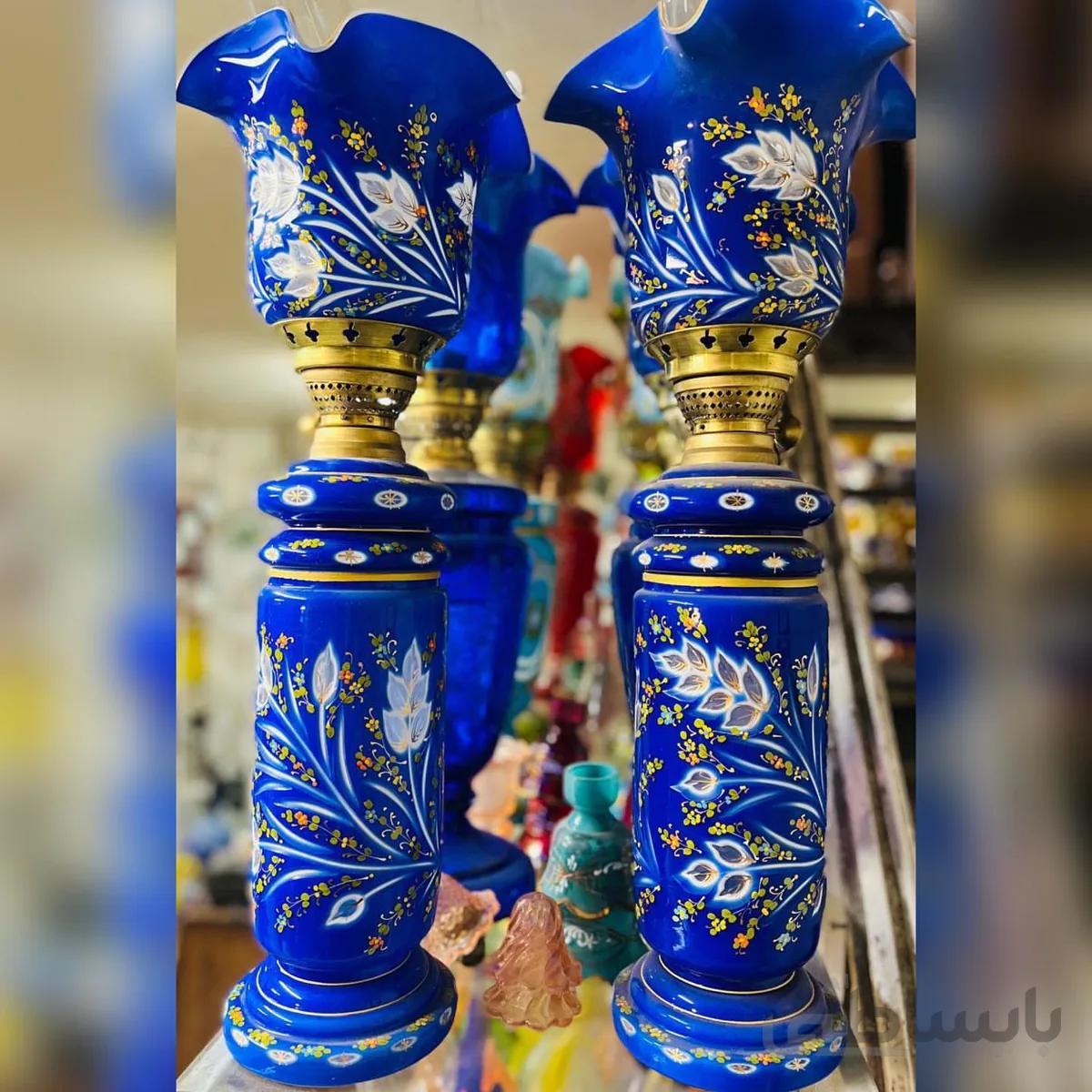 یک جفت لاله نفتی سه پوست لاجوردی کم یاب