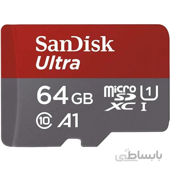 کارت حافظه microSDHC سن دیسک مدل Ultra A1 کلاس 10ظرفیت 64 گیگابایت