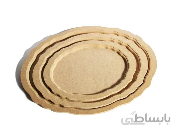 سینی بیضی چوبی