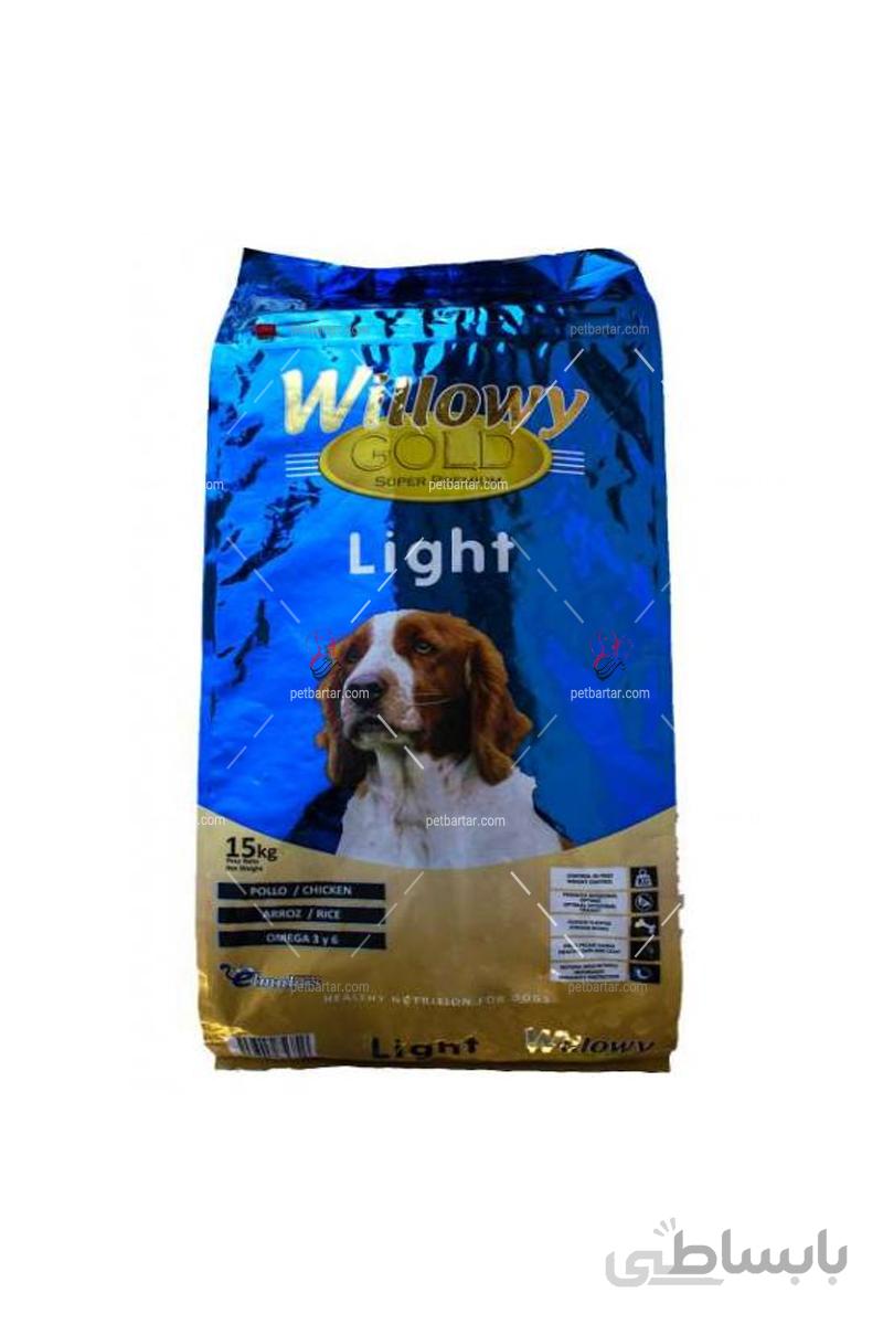 غذای خشک سگ بالغ ویلووی مدل لایت (فله و ۱۵ کیلویی) | Willowy Gold Dog Light with Chicken Dry Food