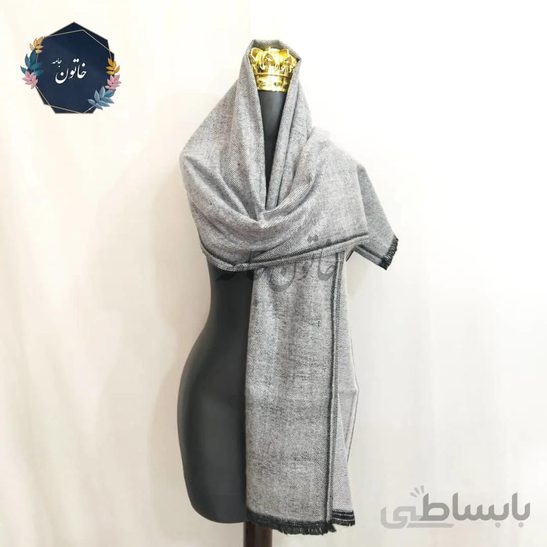 شال موهر زنانه در رنگبندی طوسی