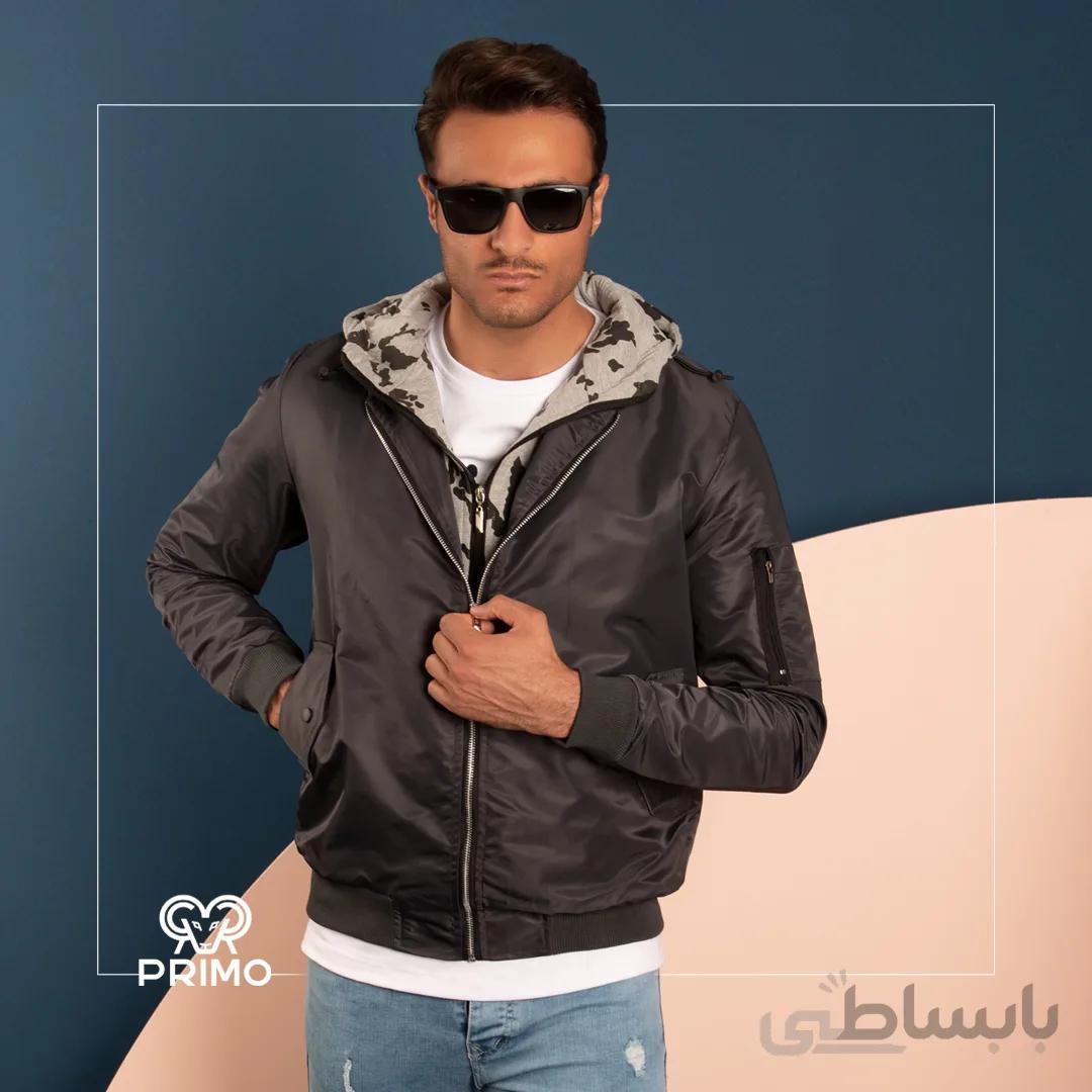 کاپشن شمعی کلاه دار 802103
