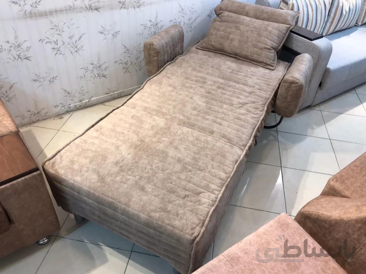 کاناپه تختخوابشو مدل رومینا - ابی