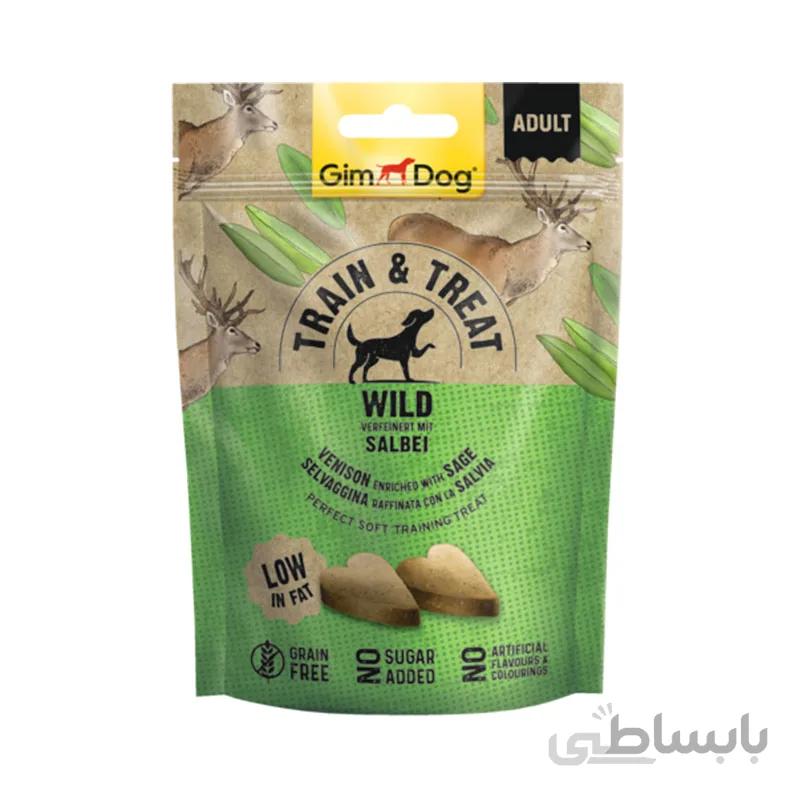 تشویقی آموزشی سگ جیم داگ مدل(Train & Treat venison & sage) طعم گوزن و مریم گلی با وزن 125 گرم
