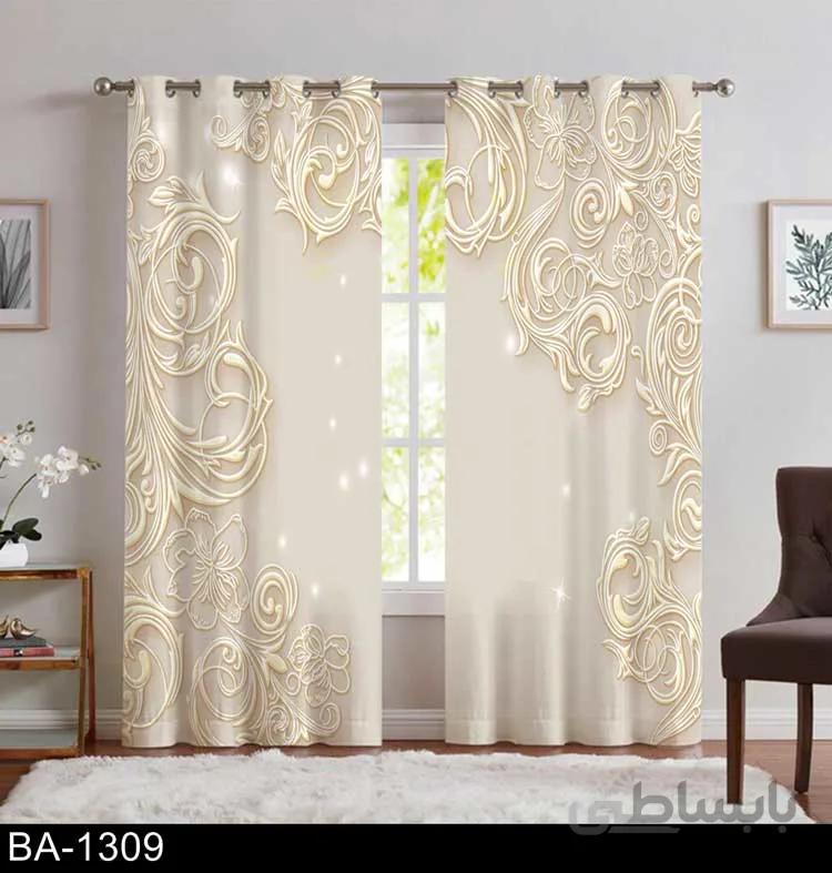 پرده پانچی گل سه بعدی BA-1309