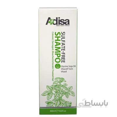 شامپو بدون سولفات آدیسا مناسب مو رنگ شده و آسیب دیده حجم 300 میل