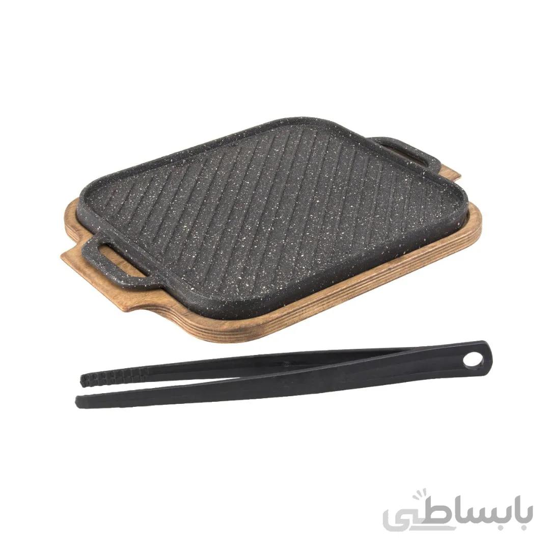 تابه گریل مربع 3 پارچه پرانی کد 3011