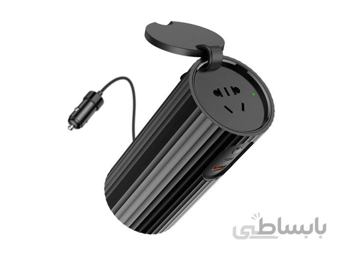 مبدل برق اینورتر خودرو راک ROCK for Type-C USB Quick Charge Car Inverter 110W DC 12-14.5V AC 220V Car Charger