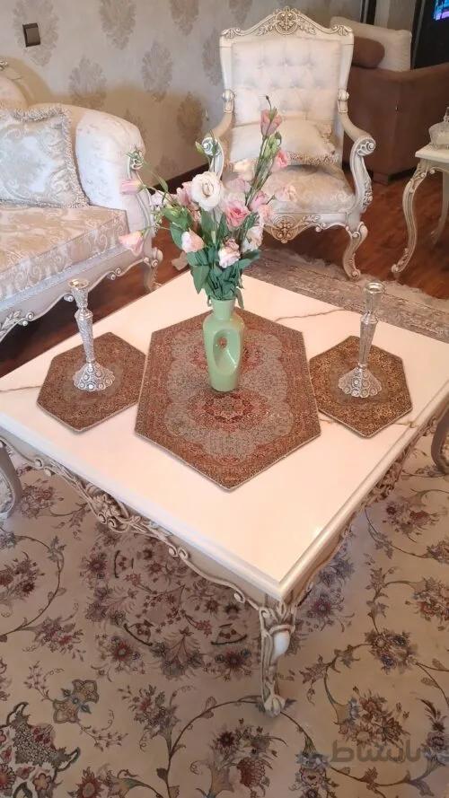 رومیزی ۳ تیکه ترمه سنتی یزد