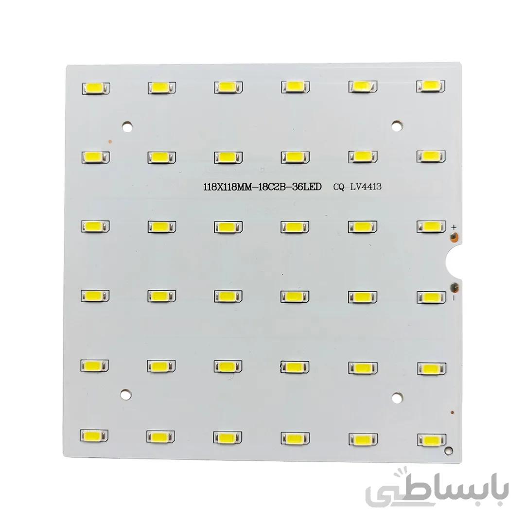 ال ای دی 18 وات 300 میلی امپر SMD سفید افتابی مربع