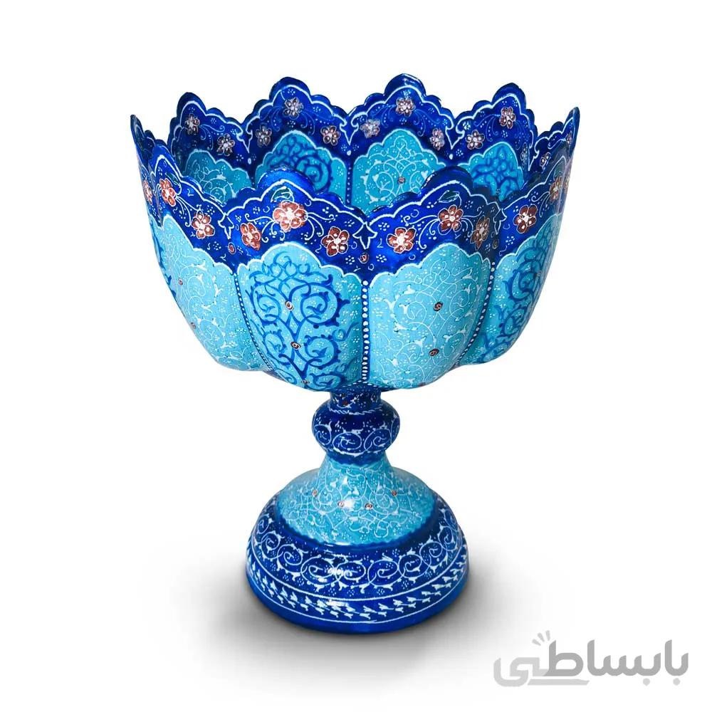 کاسه پایه دار میناکاری 20 سانتی