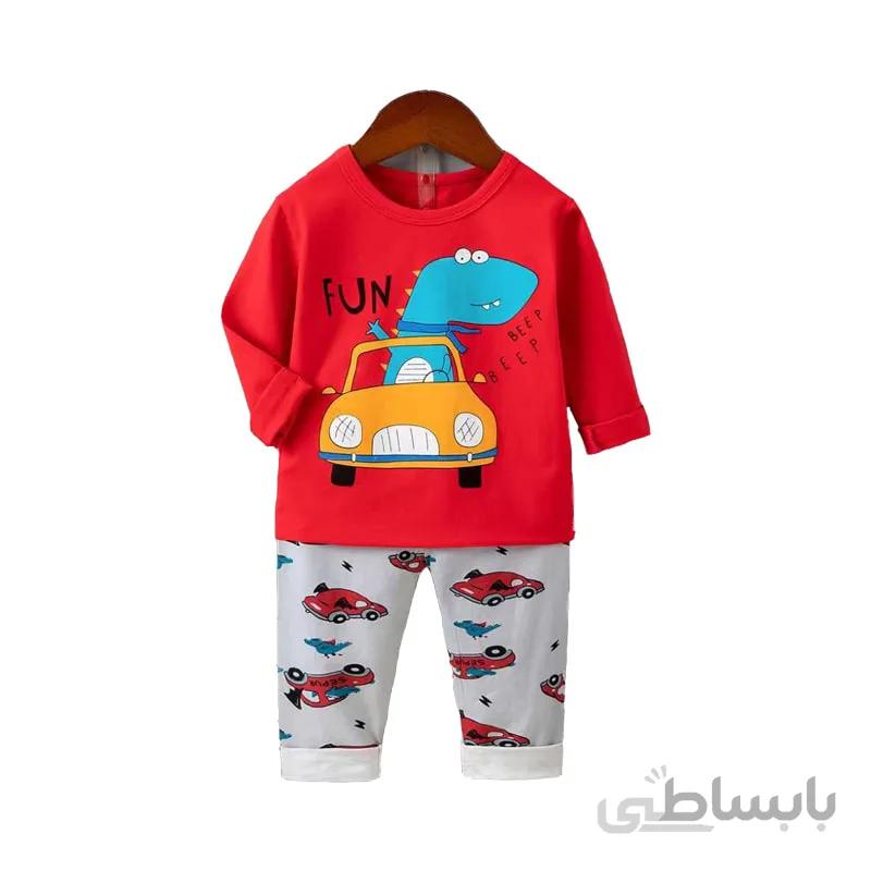 بلوز شلوار راحتی طرح FUN