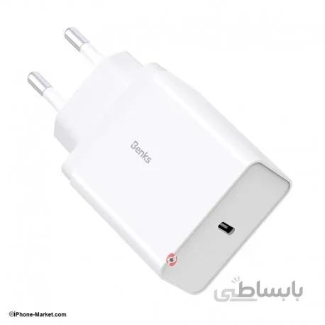 شارژر دیواری 18 وات تایپ سی BENKS PA31 PD