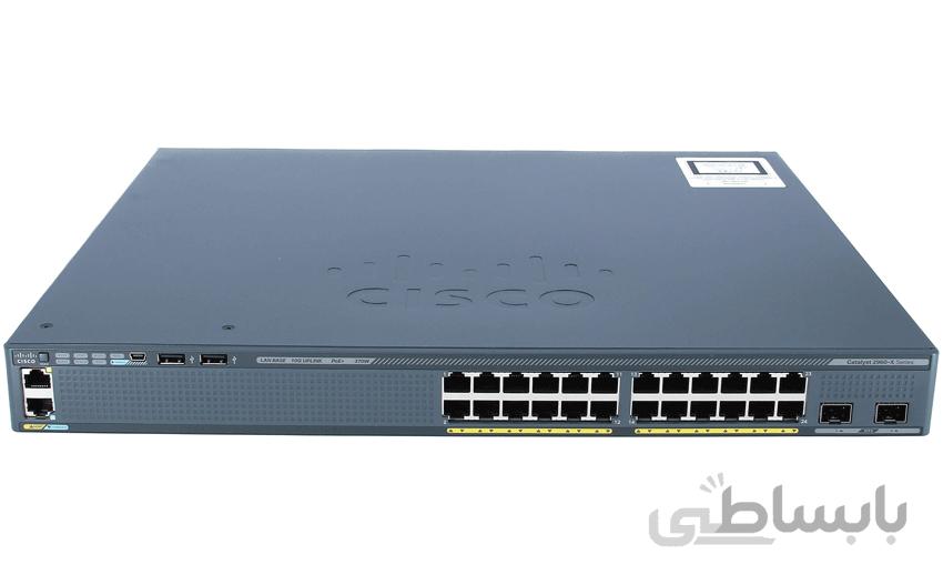 سوییچ سیسکو 24 پورت ws c2960x 24pd l ا Cisco 24-port switch WS-C2960X-24PD-L
