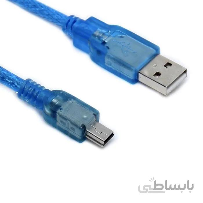 کابل تبدیل USB به Mini USB دی نت ۵ پین (ذوزنقه) مدل Mini USB Cable به طول ۳۰ سانتی متر