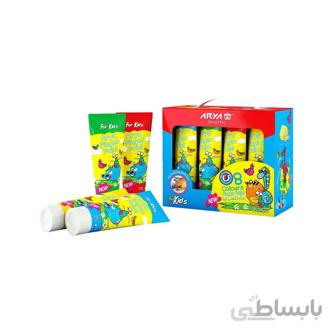 رنگ انگشتی تیوپی ۸ رنگ آریا ا -