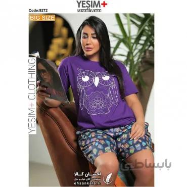 ست تیشرت شلوارک+YESIM یشیم بیگ سایز کد 9272