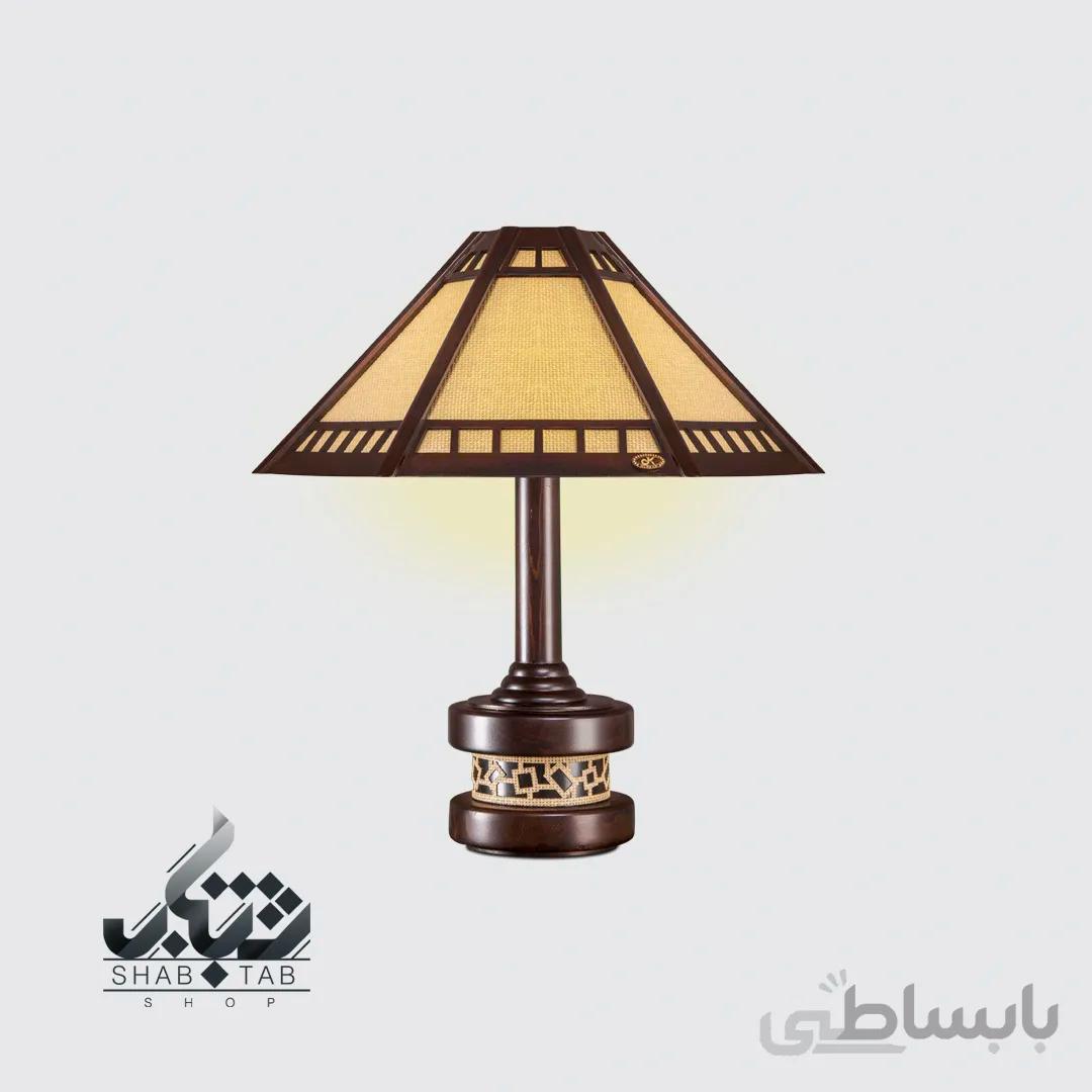 آباژور رومیزی ویتو دارکار کد 506 ا vito wood Lampshade 506
