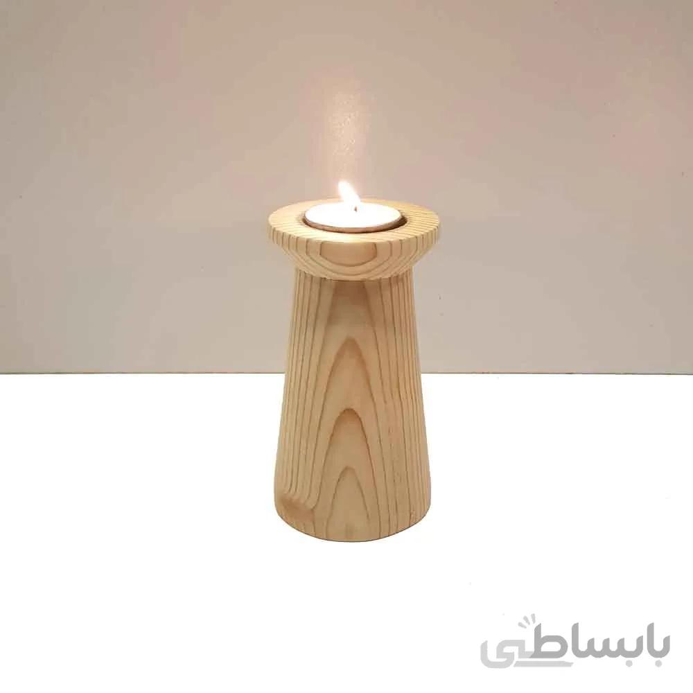 جاشمعی چوبی طرح ایکیا رنگ چوب