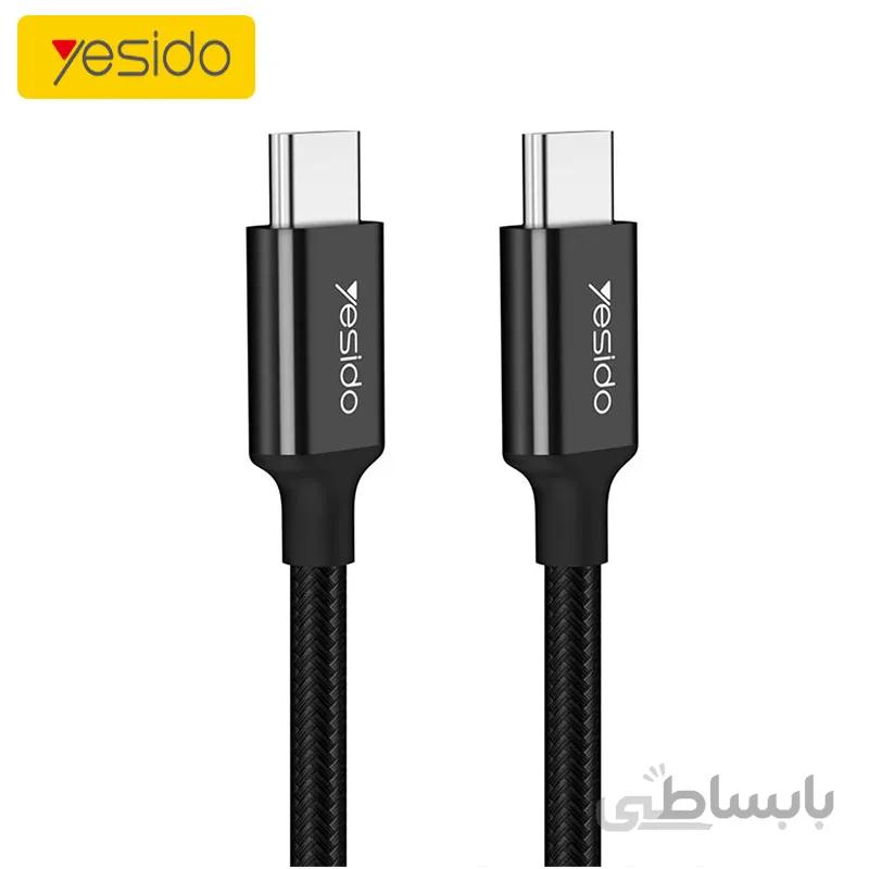 کابل تایپ سی به تایپ سی فست شارژ yesido CA29 USB-C QC3.0 PD 60W ا yesido CA29 USB-C QC3.0 PD 60W