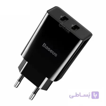 شارژر دیواری فست شارژ دو پورت بیسوس مدل TZCCFS-R01