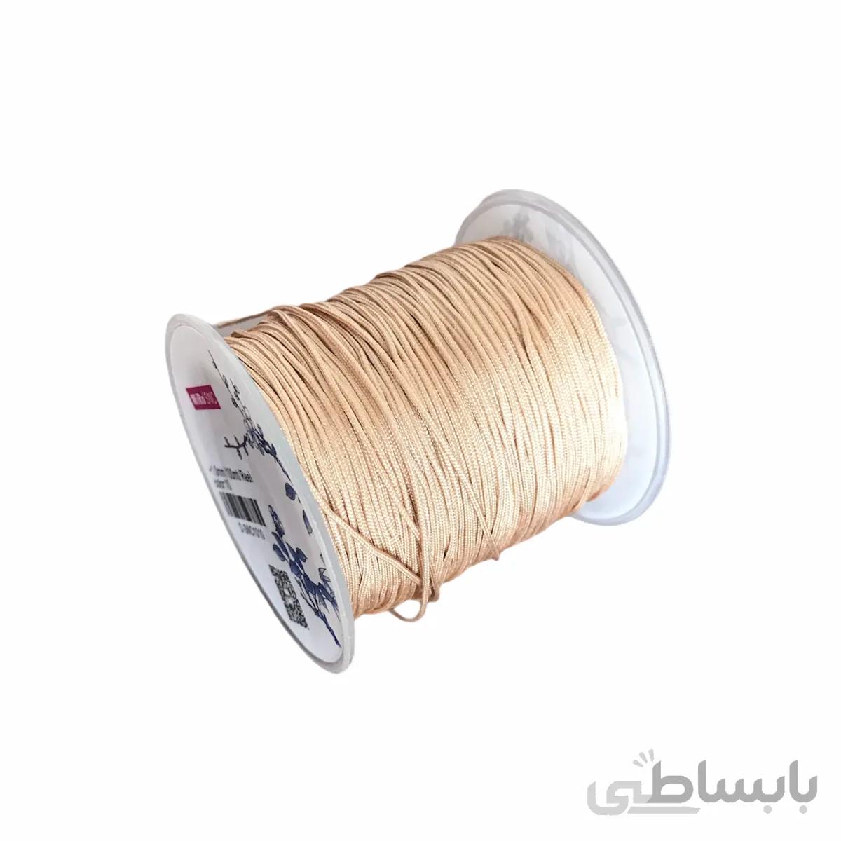 نخ دستبند رنگ کرم طلایی براق درجه یک