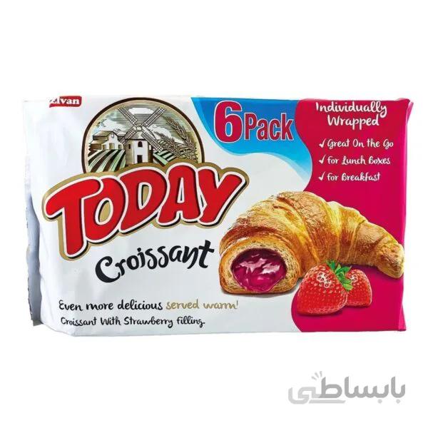 کروسان(پچ پچ) تودی توت فرنگی بسته ۶ عددی – elvan today croissant