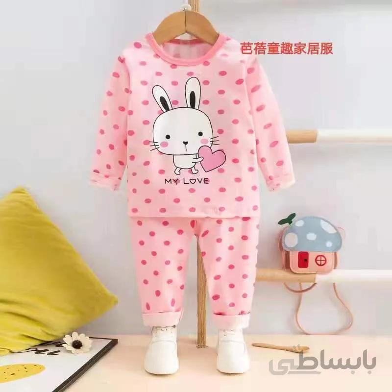 بلوز شلوار راحتی بچه گانه قلب خرگوشی