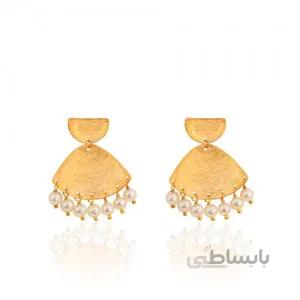گوشواره طلا زنانه طرح چکشی کد XE214