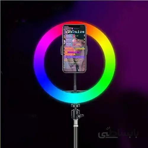 رینگ لایت حرفه ای RGB با سه پایه مدل MJ33