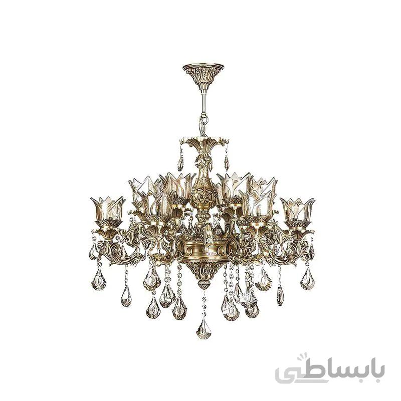 لوستر 12 شعله چشمه نور مدل M3416/6+6-A